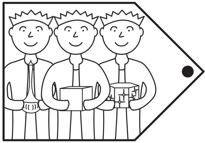 Colour in Christmas Gift Tags*Print the Christmas gift tags before colouring, painting or decorating with collage materials, cutting out and using to send to friends and family. Available in 2 designs.