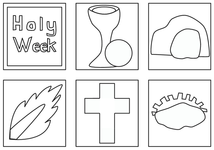 Holy Week Symbols*Printable Holy Week symbols (A4) sheet, can be cut out and assembled to explore the events of the first Easter.